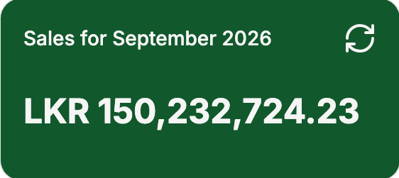 Sales for September 2026: LKR 150,232,724.23